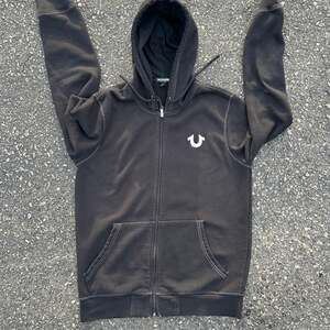True Religion Buddha Logo  Zip Hoodie in Jet Black